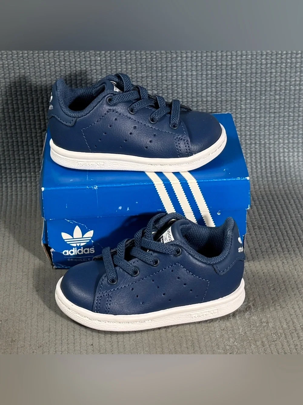 Adidas Stan Smith Infant 'Night Marine' Sneakers Toddler Size 4C New